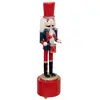ATMOSPHERA Déco de Noël Casse-Noisette musical Rouge et Bleu en Bois H 31.5 cm