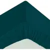 Drap-housse - ATMOSPHERA - Percale - 160x200 cm - 80 fils - Bleu égéen