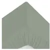 Atmosphera 3S. x Home Drap-housse, percale, vert, 90x190 cm