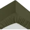 Atmosphera Créateur d'intérieur - Drap Housse Intérieur 160x200cm Kaki