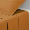 Atmosphera - Drap plat en coton jaune cumin - 180x290 cm 280x290 cm