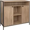 Buffet bas - 5Five - Aliaj - 2 portes 3 niches - Naturel
