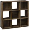 Étagère - FIVE - Mix N Modul - 9 cases - Bois foncé - Style industriel