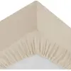 ATMOSPHERA Créateur d'intérieur - Drap Housse 2 Personnes Percale 180x200cm Beige Lin
