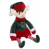 ATMOSPHERA Déco de Noël Peluche Lutin Vert et Rouge h 35 cm - Feeric Christmas
