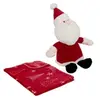Paris Prix Plaid Imprimé & Peluche "Père Noël" 75x90cm Rouge