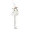 Feeric Light & Christmas Déco de Noël Ange Blanc téléscopique avec bonnet H maxi 120 cm