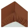 Atmosphera - Drap housse en coton bonnet 30 cm rose terracotta 140x190 cm