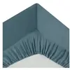 Drap Housse - ATMOSPHERA - B30 2P ORG - 140x190 cm - Bleu - Lavable