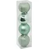 Feeric Light & Christmas Déco de sapin Lot de 4 Boules de Noël D 8 cm - Vert amande