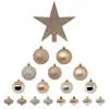 FÉÉRIC LIGHTS AND CHRISTMAS Déco de sapin de Noël Kit de 18 pièces Boules et Cimier - Beige Nude