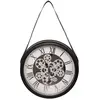 ATMOSPHERA 3S. x Home Horloge avec lanière Peter D40cm noir et blanc