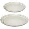 Merkloos / Sans marque Secret de Gourmet - Service de table 12 pièces « Flower » gris