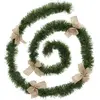 Guirlande de Noël large 10 cm Verte avec 5 Noeuds Longueur 2.7 mètres