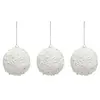 Feeric Light & Christmas Déco de sapin Lot de 3 Boules de noël mélange de perles et sequins D 8 cm Blanc