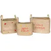 3S. x Home Lot de 3 paniers enfant Neree Motif c?ur