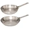 3S. x Home Lot de 2 poêles en inox