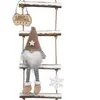 Feeric Light & Christmas Déco de Noël à suspendre 2 Gnomes sur une échelle H 115 cm