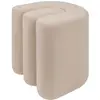 Atmosphera Créateur D'intérieur - Pouf En Velours Bolan Beige Atmosphera