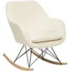 Rocking chair bouclette Olmeto Atmosphera - Blanc