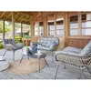 HESPERIDE Salon de jardin en aluminium Paopao Graphite - 4 places