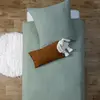 Parure de lit Gaze coton vert 140 x 200 cm - Atmosphera créateur d'intérieur