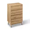5five Simply Smart - Commode 4 tiroirs effet chêne naturel abana - 5five