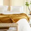 Atmosphera Créateur d'intérieur - Plaid Mohair Kodi 130x180cm Ocre