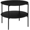 Table basse ronde 2 niveaux Kemi noir Atmosphera - Noir