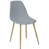 ATMOSPHERA Chaise de table Assise Gris clair et pieds en fer façon Chêne