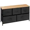 5five Simply Smart - Commode basse 5 tiroirs Tissa gris foncé 5five