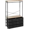 FIVE 3S. x Home Dressing penderie en bois 6 tiroirs et portant en acierTissa