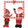 ATMOSPHERA CRÉATEUR D'INTÉRIEUR Gonflable Cadre avec Lutin et Père Noël H 180 cm - Feeric Christmas