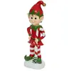 Statue lutin de Noël 90 cm lumineux - A pile, Rouge