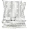 Atmosphera - Parure de lit kain coton blanc noir 240x220cm