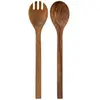 - Couverts à Salade "Acacia" 30cm Marron