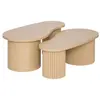 Lot de 2 tables basses gigognes Soleya Atmosphera - Naturel clair