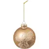 Boule de Noël en Verre Fleur Enneigée 8cm Or