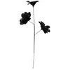 FEERIC LIGHTS & CHRISTMAS Branche déco spéciale fêtes Fleurs en Plumes noires et dorées H 65 cm
