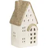 FEERIC LIGHTS & CHRISTMAS Déco Lumineuse Maison en céramique 1 LED Blanc chaud H 15.5 cm