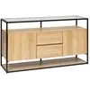ATMOSPHERA CRÉATEUR D'INTÉRIEUR Buffet 2 portes aldea métal et bois beige 140x80cm GENERIQUE