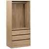 3S. x Home Dressing Dolo 3 tiroirs avec penderie effet bois