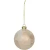 Boule verre décor effet marbre blanc D.8cm doré - Atmosphera créateur ...