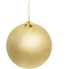 Déco Sapin Boule de Noël XL D 15 cm Doré pailleté