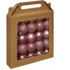Déco de sapin Lot de 25 Boules de Noël D 6 cm - Rose