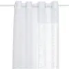 Voilage motif fleurs Lazi blanc 140x240cm Atmosphera Créateur D'intérieur