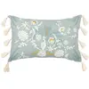 3S. x Home Coussin brodé Wild vert céladon 58x38cm