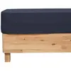 3S. x Home Drap housse Flora gaze de coton bleu 160x200cm