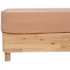 3S. x Home Drap housse Flora gaze de coton rose 160x200cm