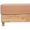 3S. x Home Drap housse Flora gaze de coton terracotta 140x190cm